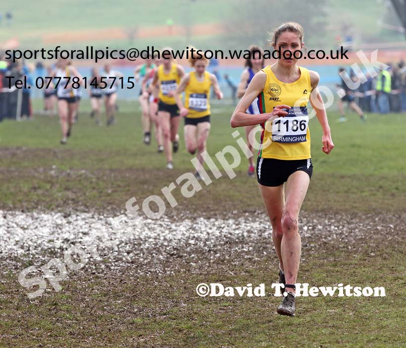 Rosie Smith (North East) finished 6th in the senior womens Inter Counties Cross Country, Cofton Park, Birmingham. Photo: David T. Hewitson/Sports for All Pics